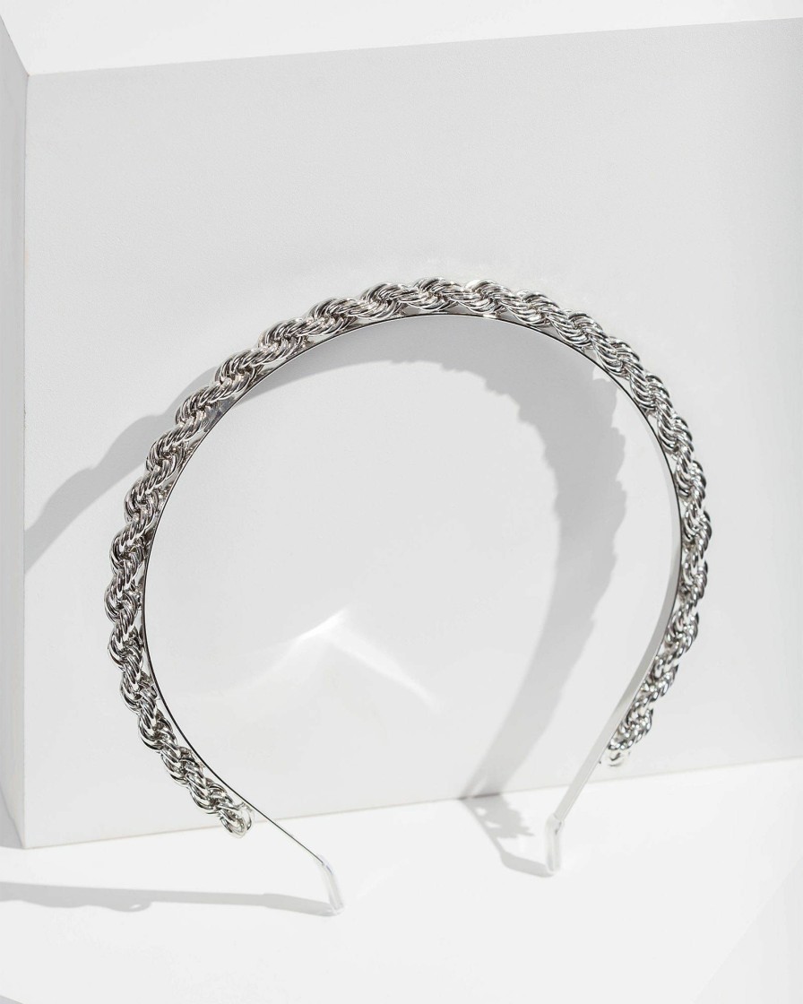 Hair Accessories Colette by Colette Hayman  | Silver Twisted Detail Headband